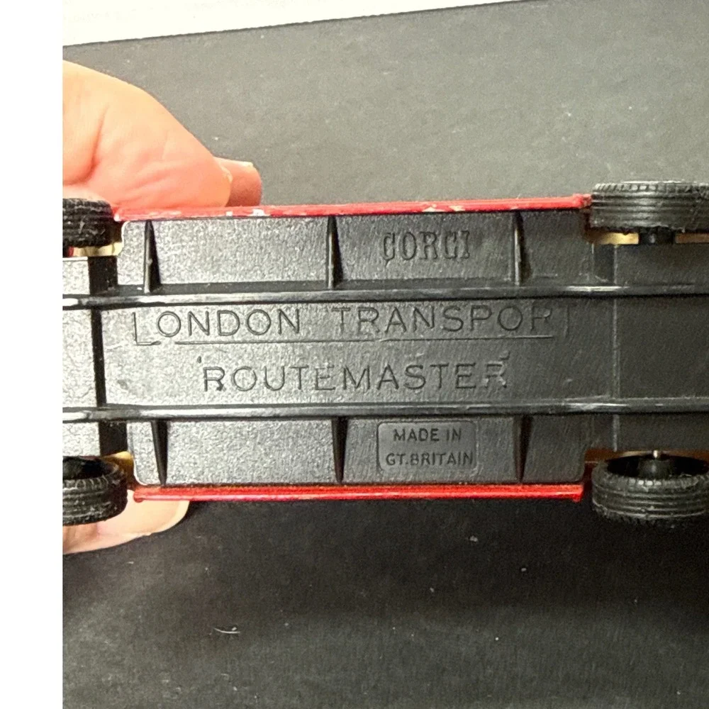 Corgi London Transport Routemaster Double Decker Bus Red Diecast TDK Ad Vintage